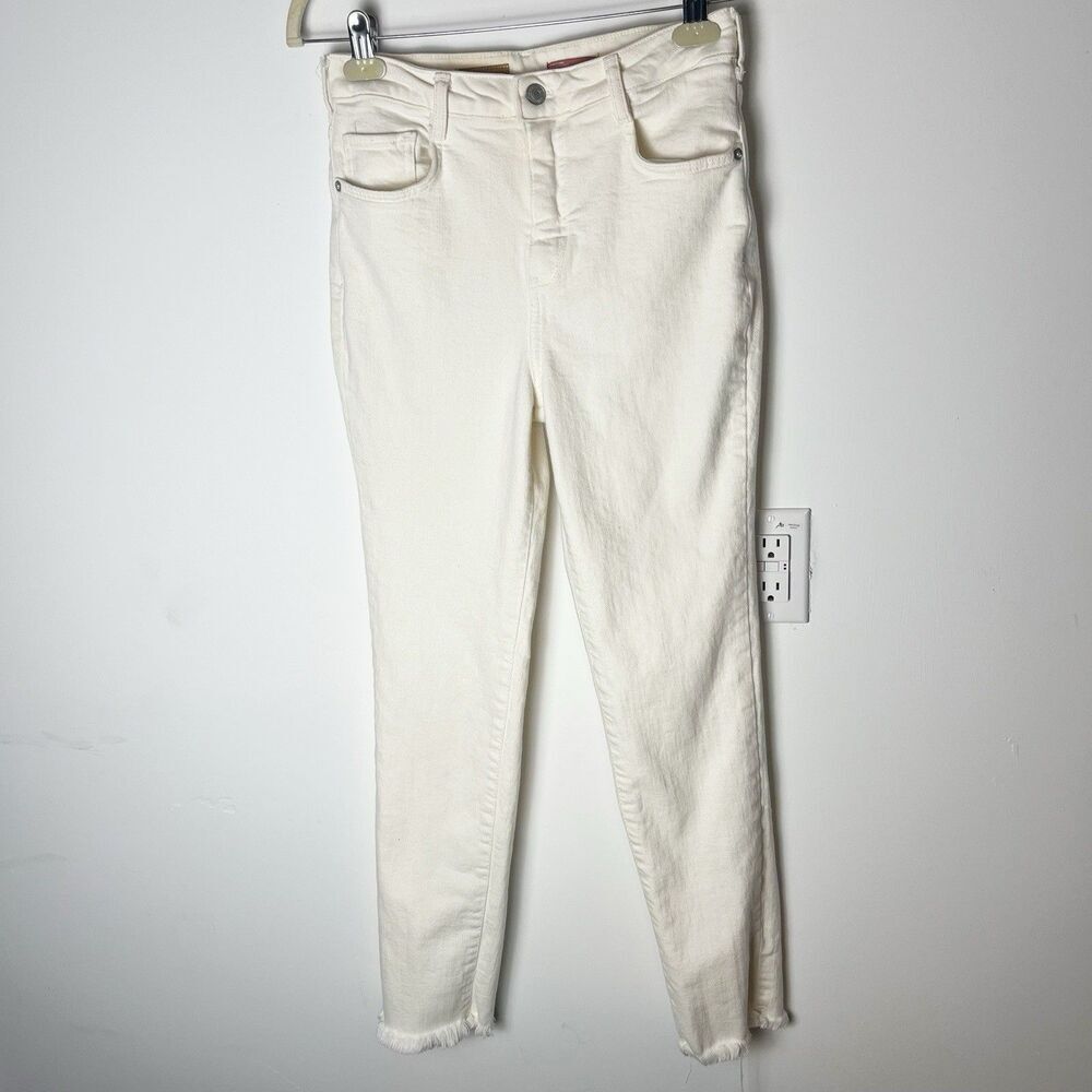 Anthropologie Pilcro‎ Cream Straig Leg Jeans Raw Hem 26 201​